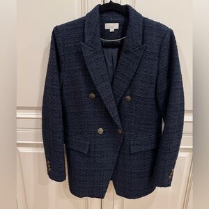 Loft Tweed Navy Blazer